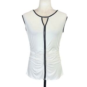 Vince Camuto ivory ruched top